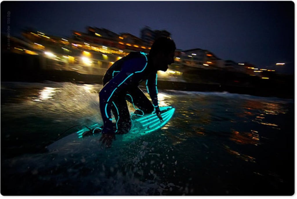 led wake surf board