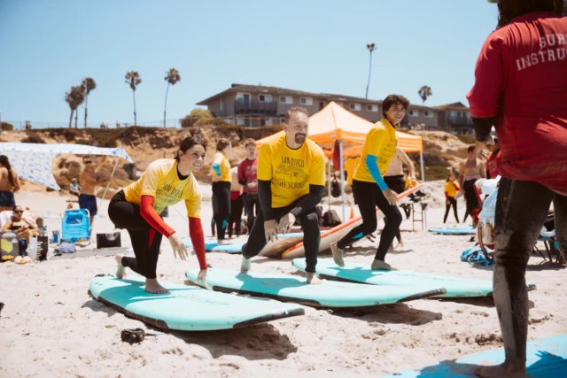 Calling all surf-lovers! 🌞 Ready to catch the wave of a lifetime? Join us for the BEST Adult Surf Retreat in San Diego! 🌊 Whether you're a beginner or looking to fine-tune your skills, this is your chance to learn, laugh, and ride the Pacific like never before. 🌴🏄‍♀️

Don't just dream about it — dive in and let’s surf together! 🏖️ #SanDiegoSurfSchool #AdultSurfRetreat #CatchTheWave #SanDiegoSurfing